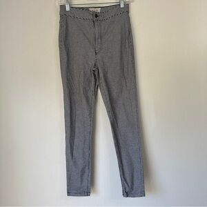 Free People we the free Black white checkered houndstooth Pants High rise skinny